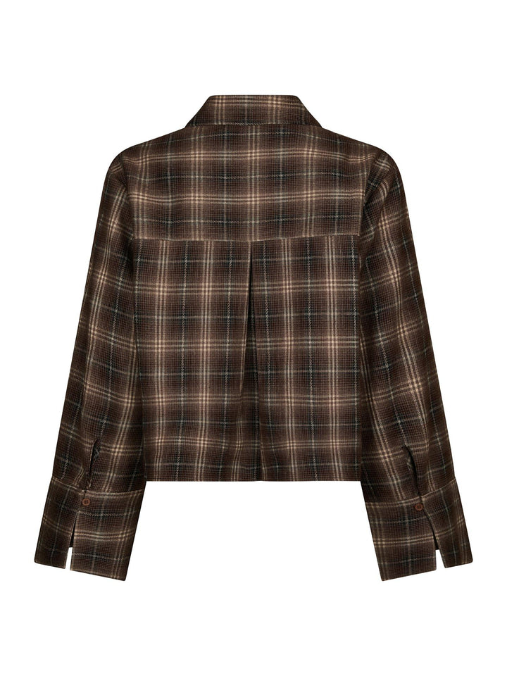 Jaylin Flannel Check Shirt Dark Taupe