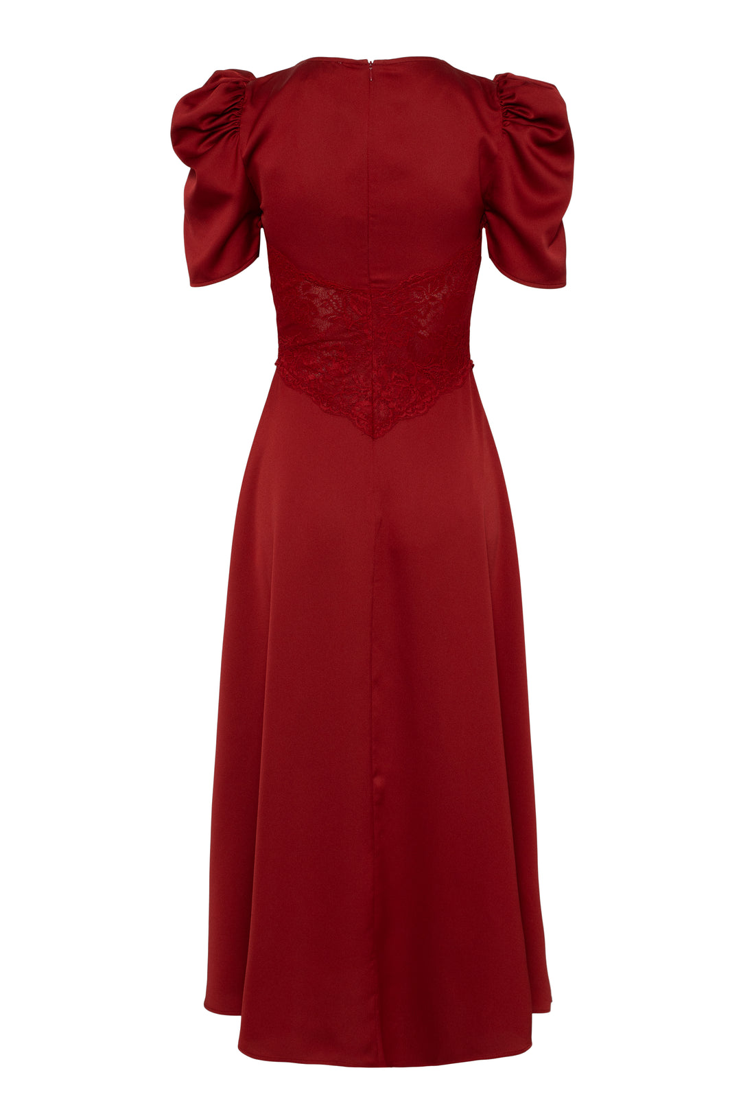 Francis Lace Midi Dress Red