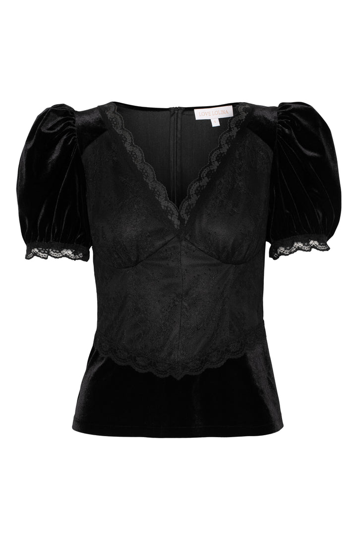 Francis Velvet Top Black Velvet