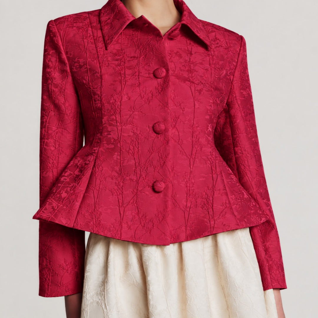 Brocade Blazer Cherry