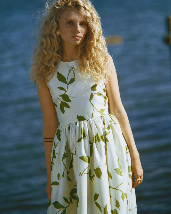 Taffeta Midi Dress Soft Pastel