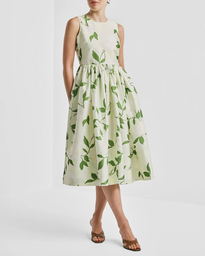 Taffeta Midi Dress Soft Pastel