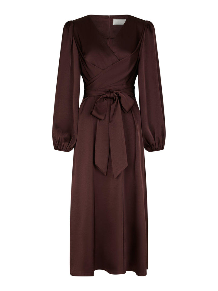Rimini Heavy Sateen Dress Burgundy