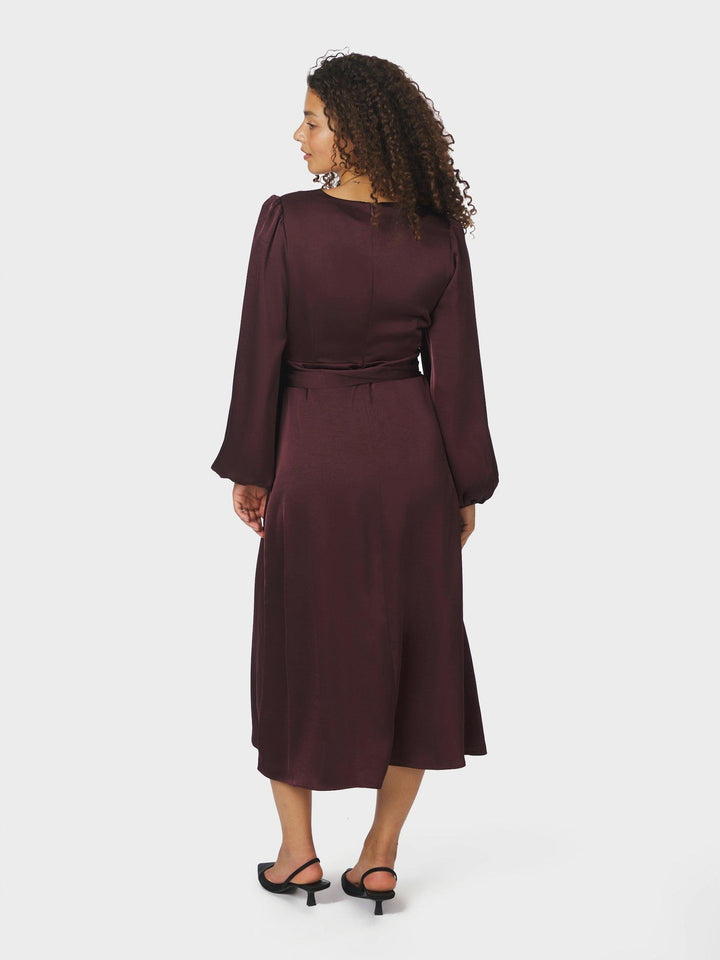 Rimini Heavy Sateen Dress Burgundy