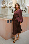 Rimini Heavy Sateen Dress Burgundy