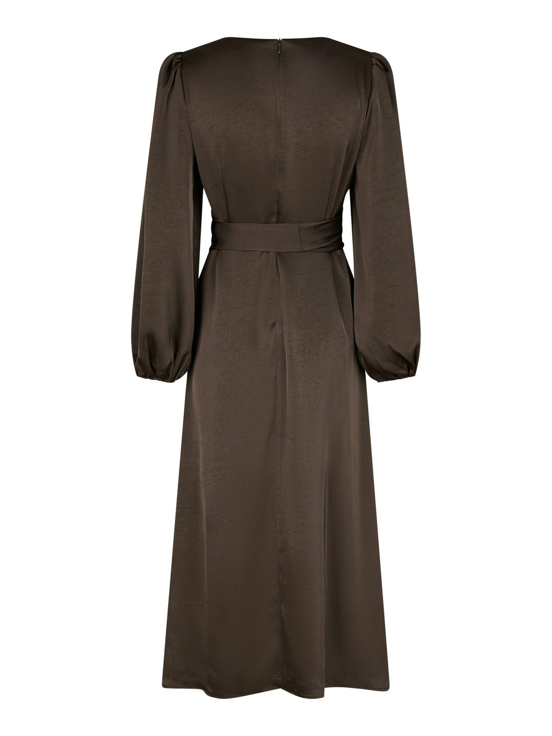 Rimini Heavy Sateen Dress Dark Brown