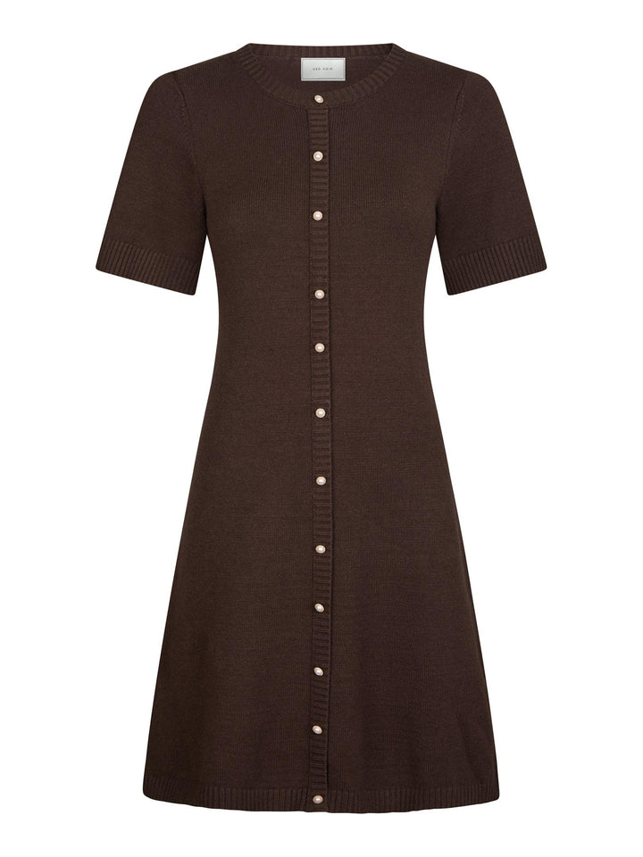 Elise Knit Dress Brown