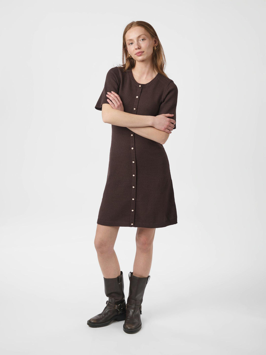 Elise Knit Dress Brown