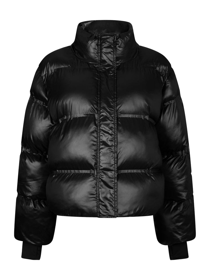 Rhea Shiny Puffer Jacket Black