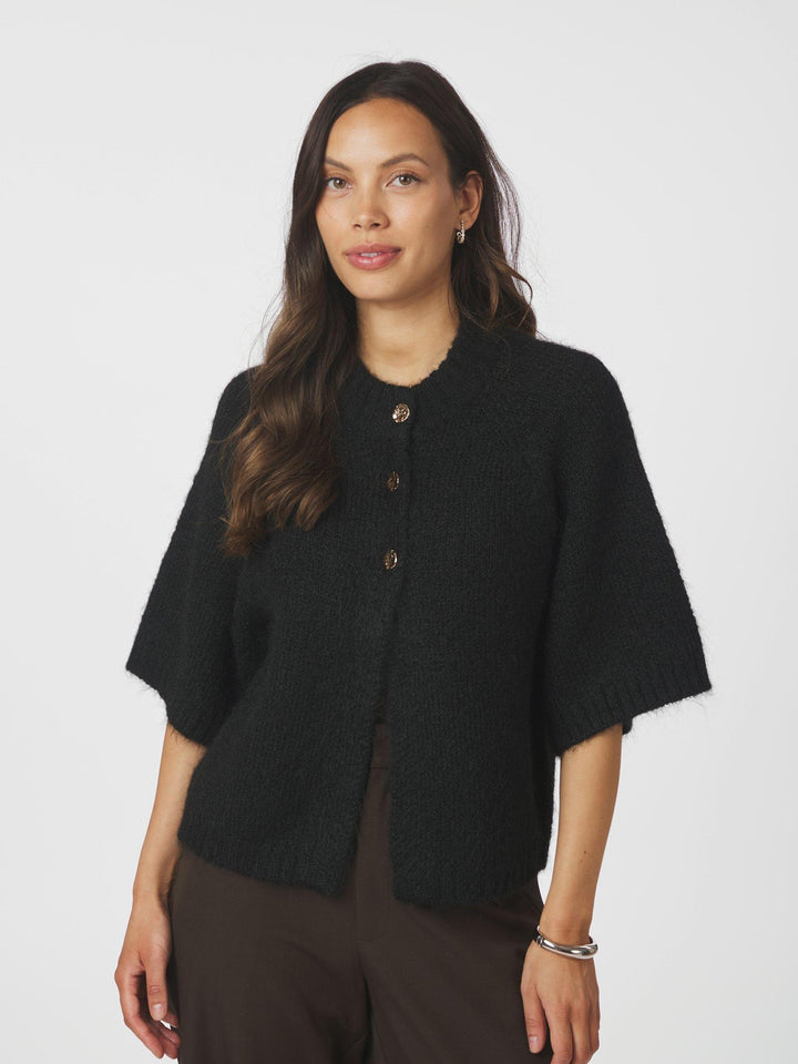 Benuta Fluffy Knit Cardigan Black