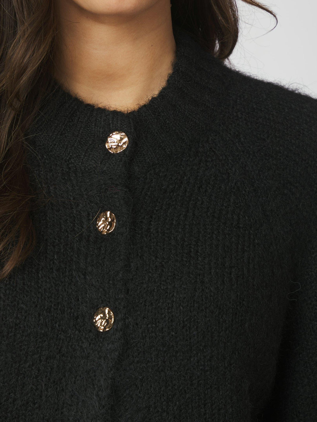 Benuta Fluffy Knit Cardigan Black