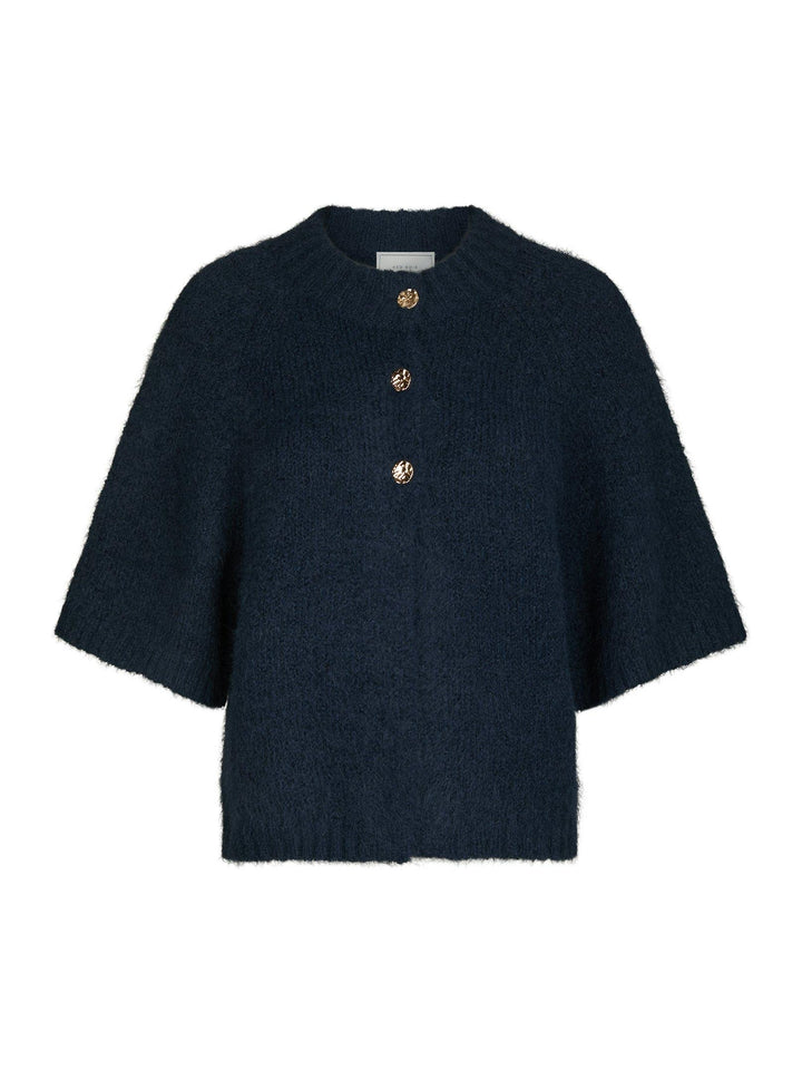Benuta Fluffy Knit Cardigan Navy