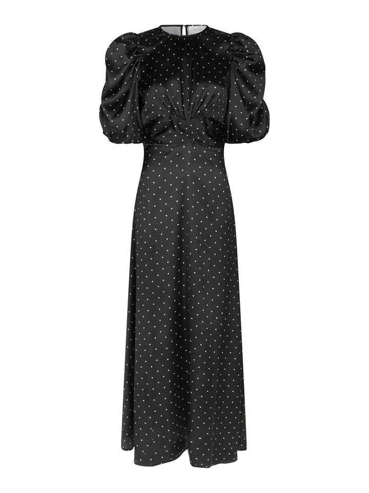 Kikka Dot Dress Black