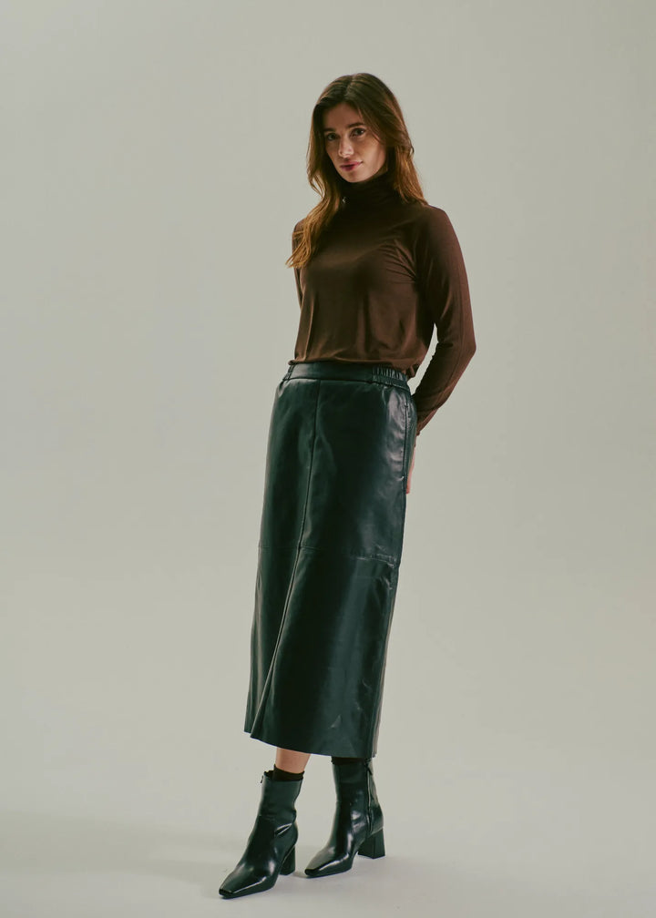 Nugga Leather Skirt Skirts Black