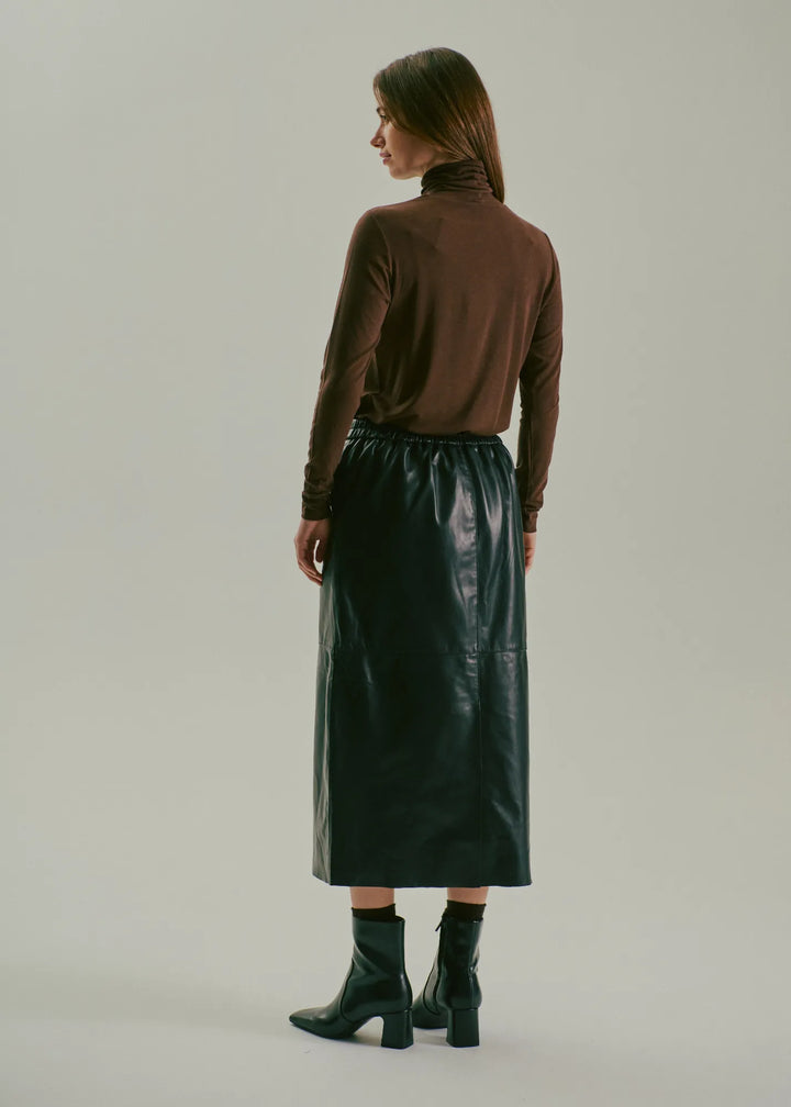 Nugga Leather Skirt Skirts Black