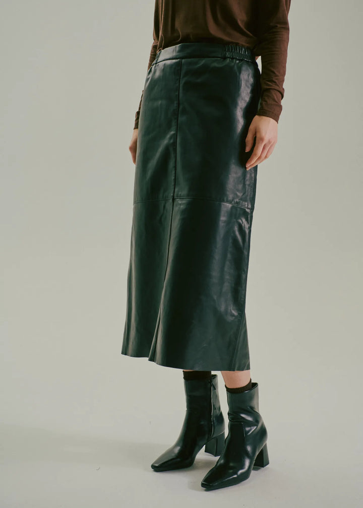 Nugga Leather Skirt Skirts Black