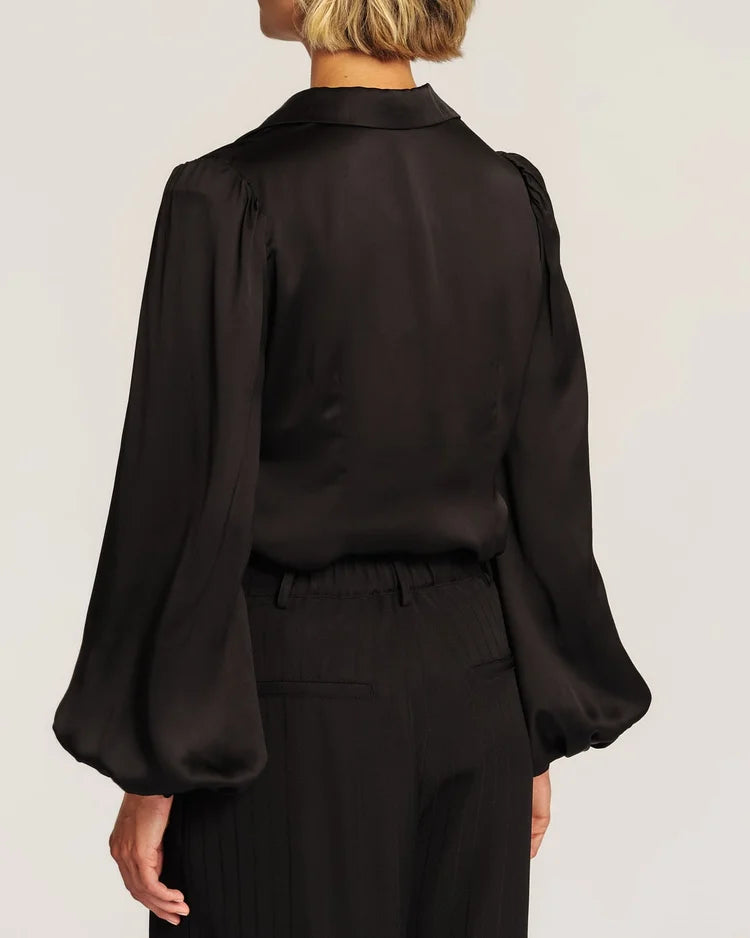 Satin Shirt Black