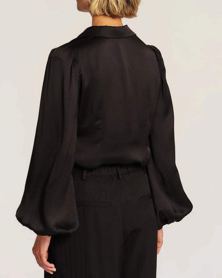 Satin Shirt Black