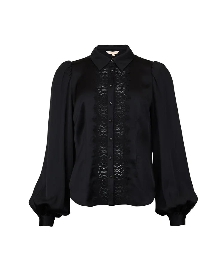 Satin Shirt Black