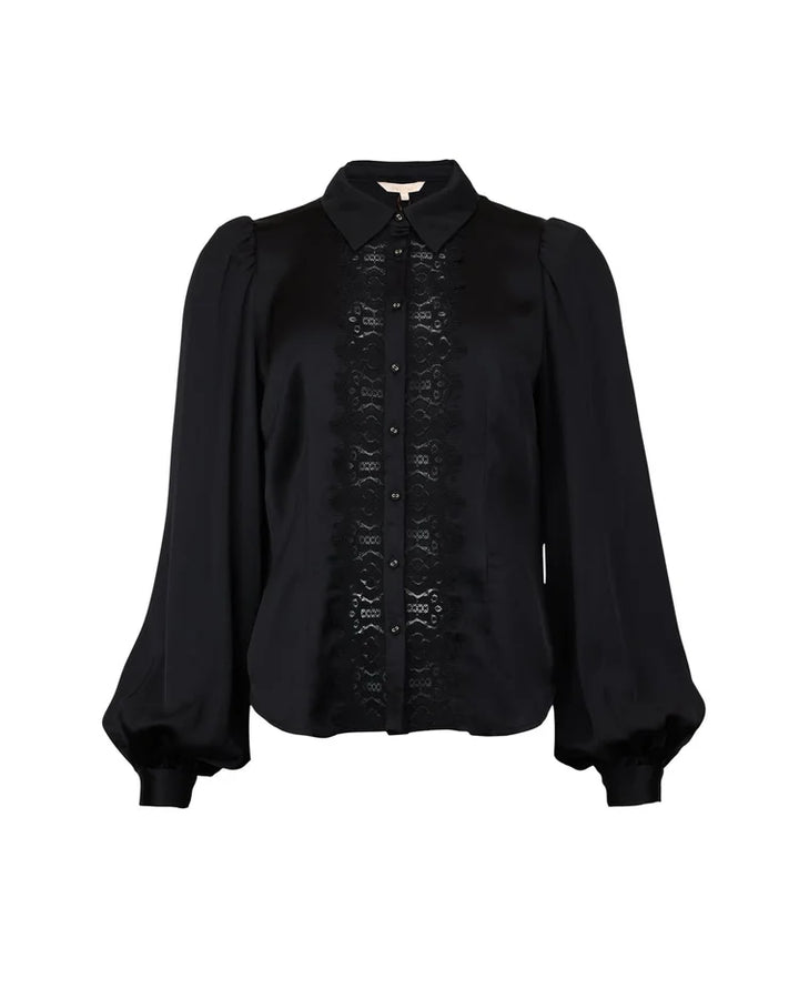 Satin Shirt Black