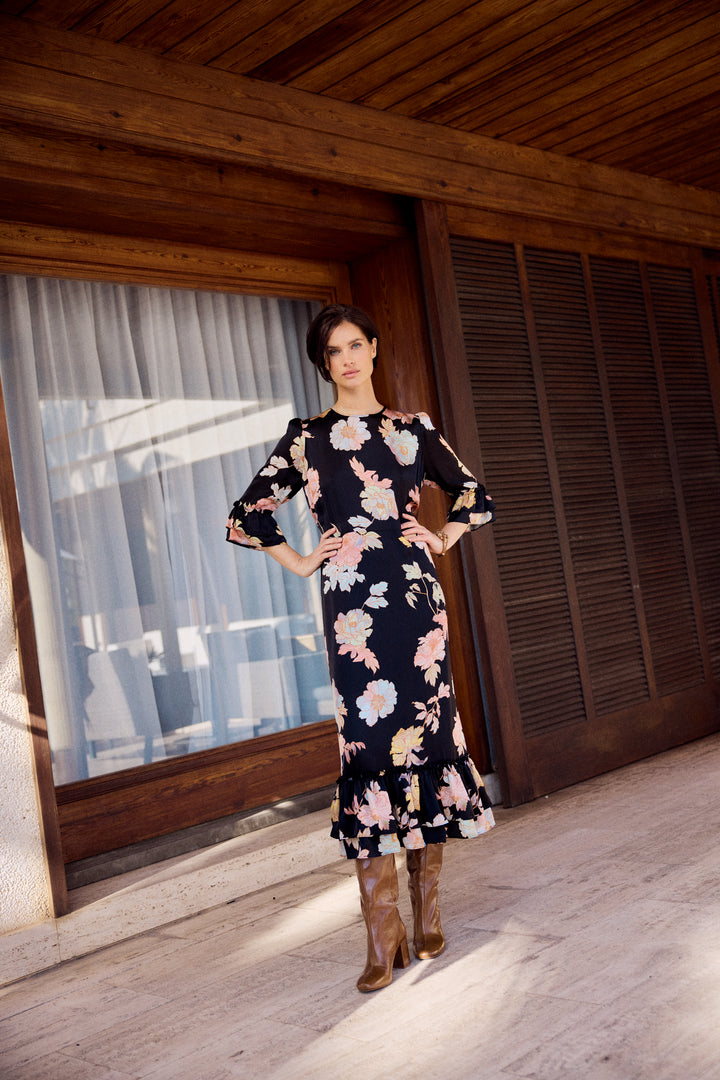 Time Vivienne Dress Autumn Pastel