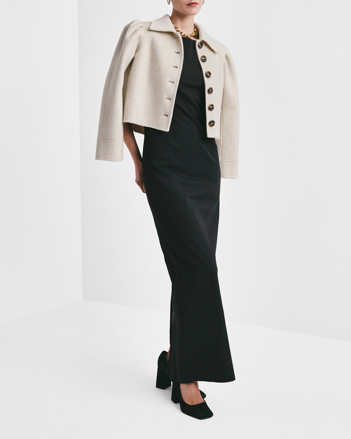 Tailored Cropped Jacket Vintage White