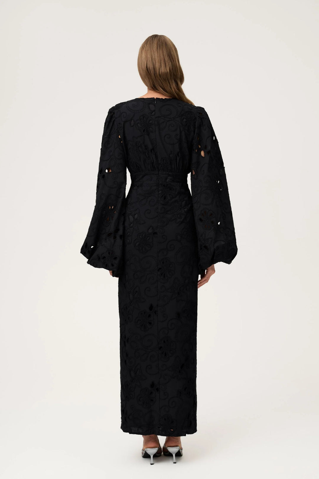 Positano Dress Black Embroidery