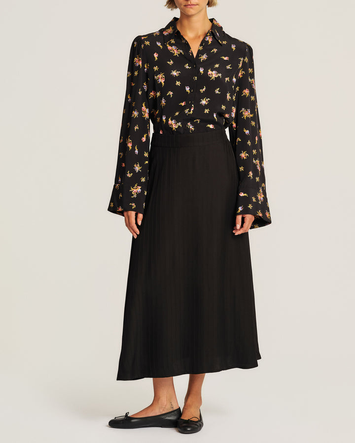 Tailored Midi Skirt Black