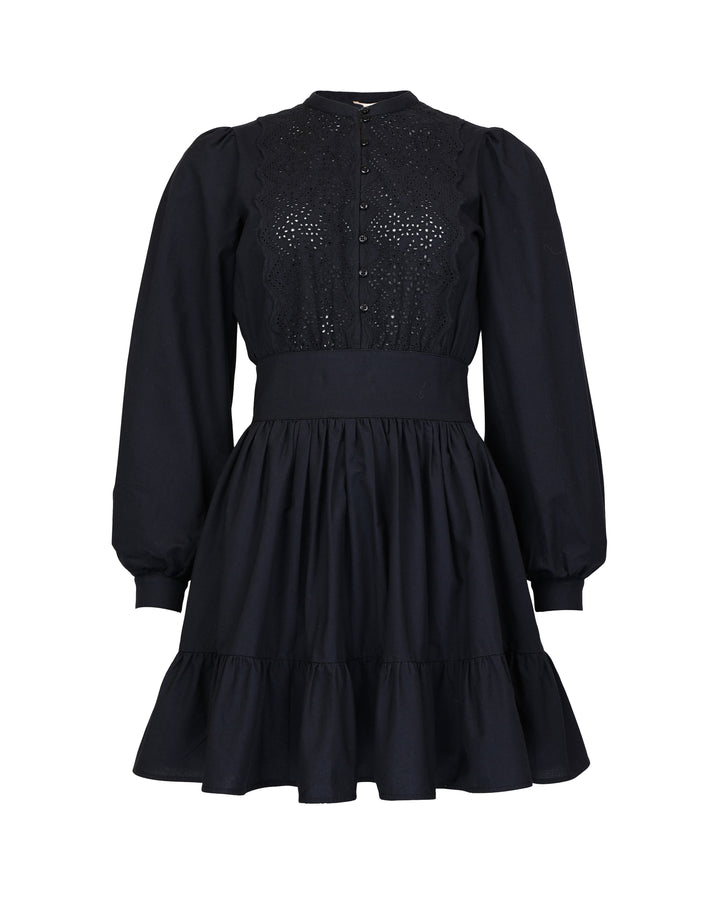 Winter Cotton Mini Dress Petite Flowers