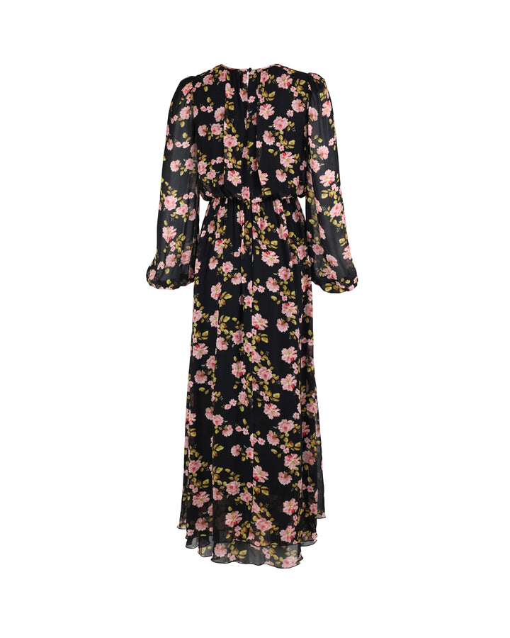 Chiffon Maxi Dress Petals