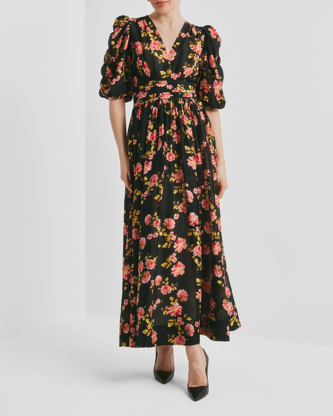 Striped Organza Gown Midnight Field