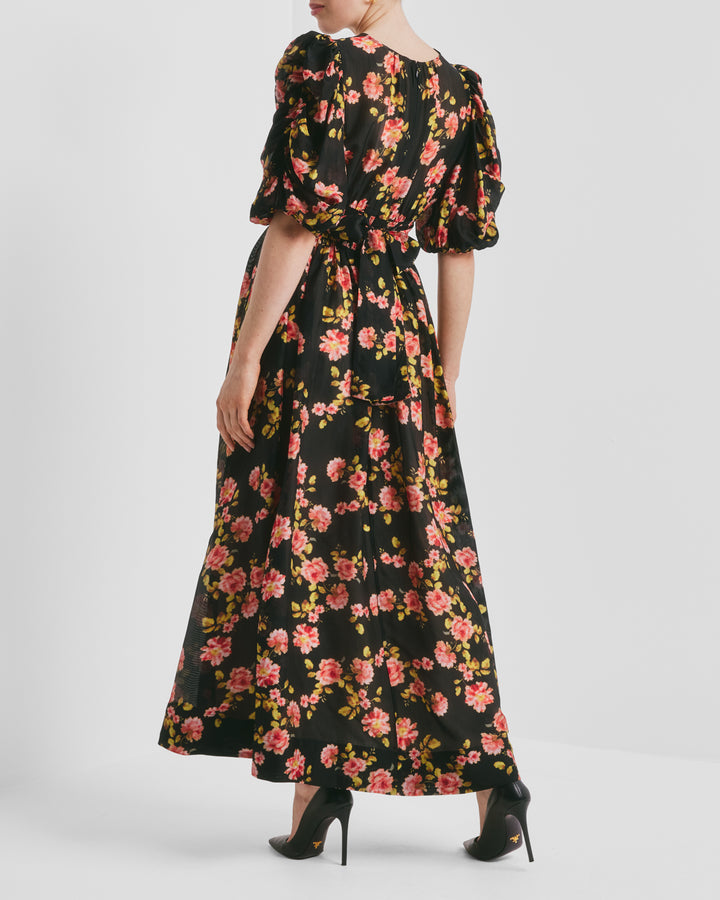 Striped Organza Gown Midnight Field