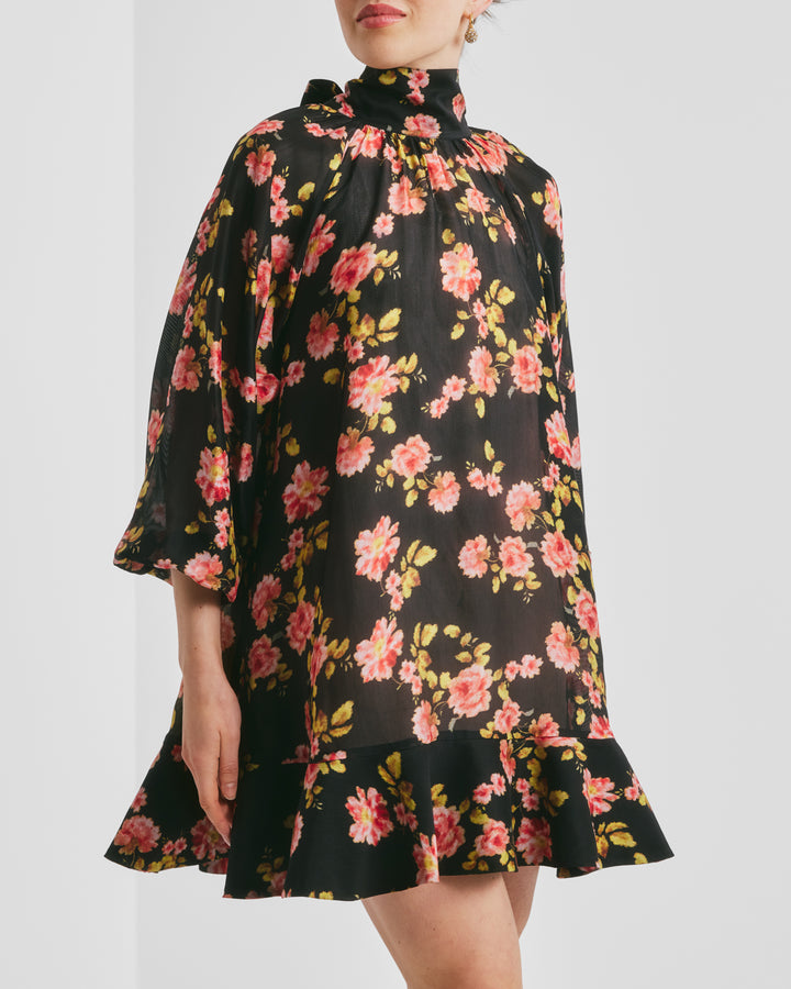 Striped Organza Shift Dress Midnight Field