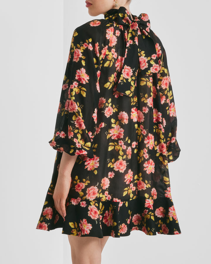 Striped Organza Shift Dress Midnight Field