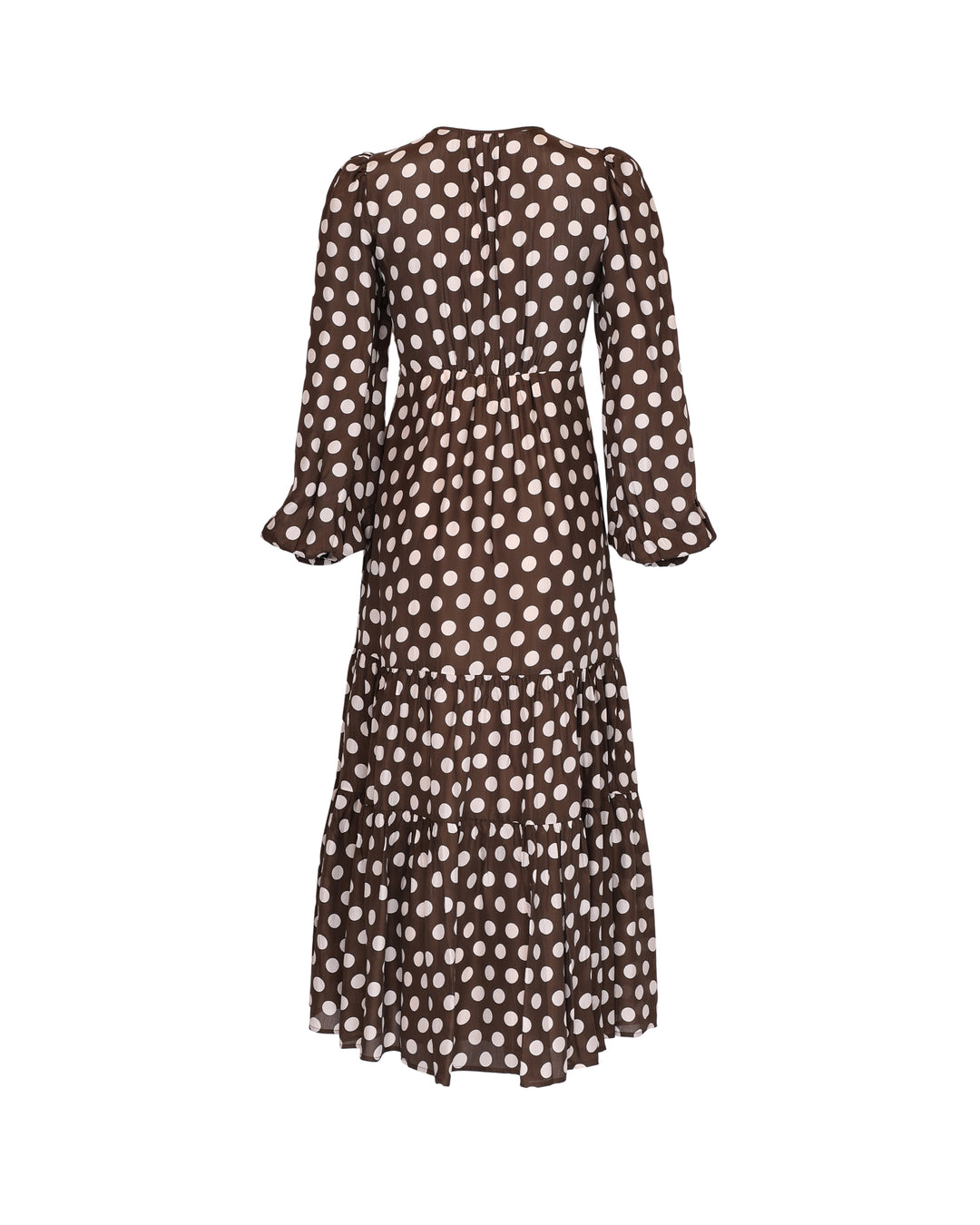 Striped Organza Midi Dress Dots