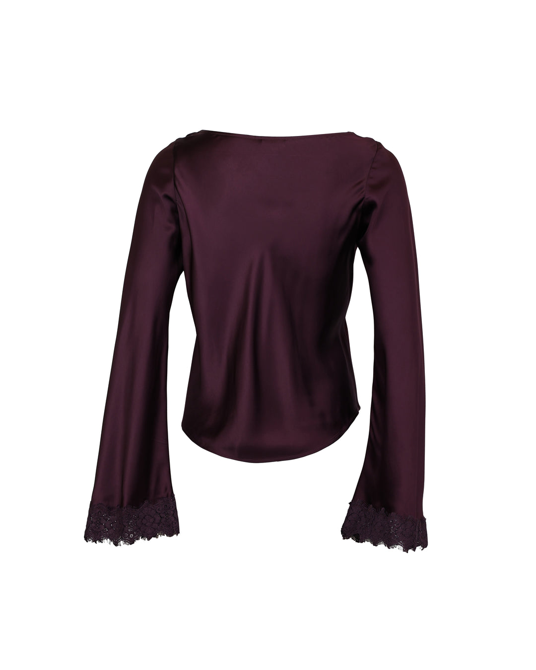 Satin Drape Top Burgundy