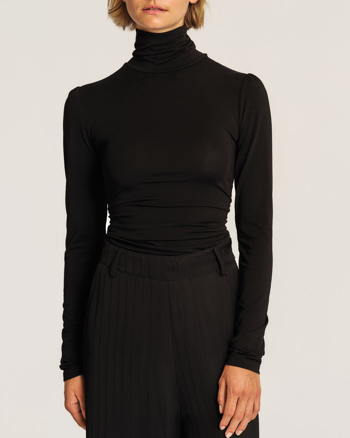 Jersey Turtleneck Black