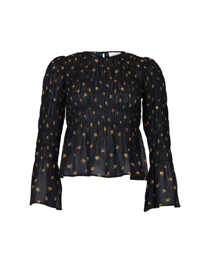 Georgette Smocking Top Flower Buds