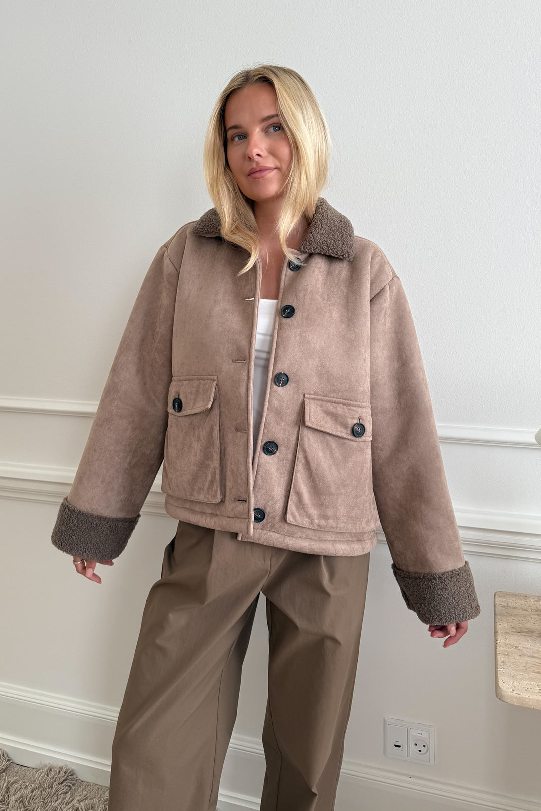 Sia Teddy Jacket Light Brown