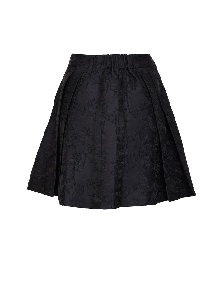 Brocade Mini Skirt Black
