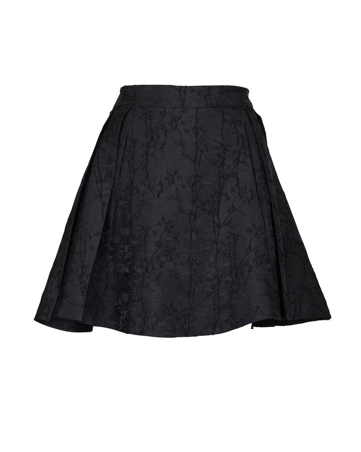 Brocade Mini Skirt Black