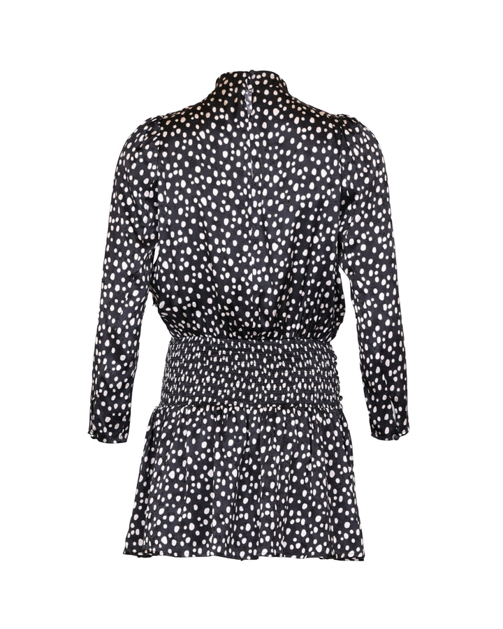 Jacquard Pleated Dress Black Bliss
