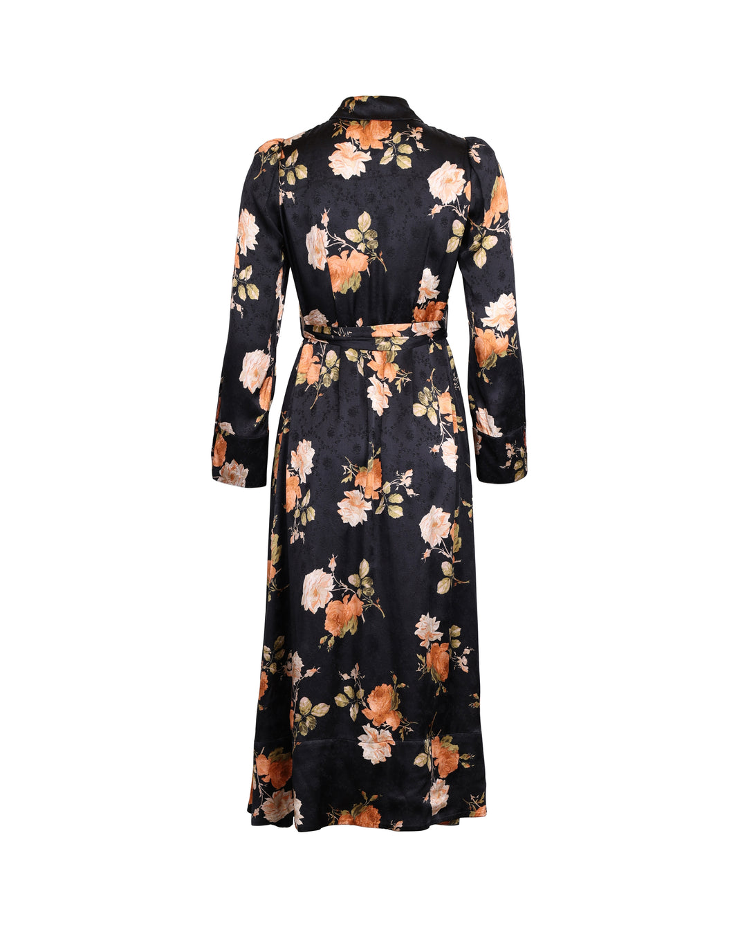 Jacquard Tieband Dress Midnight Roses