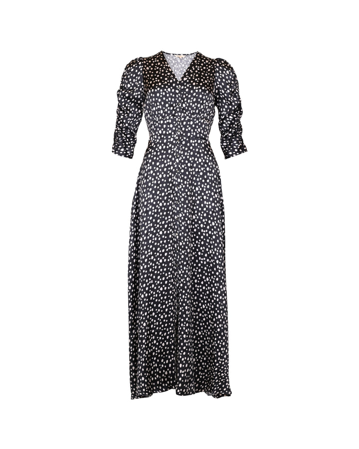 Jacquard Button-Down Dress Black Bliss