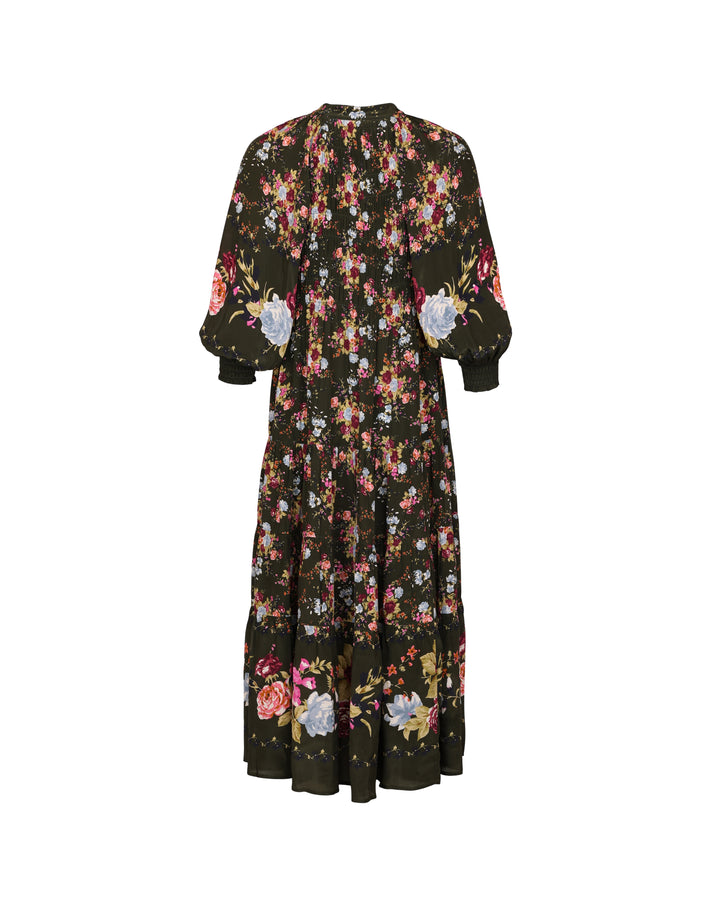 Bohemian Shift Dress Forest Bouquet