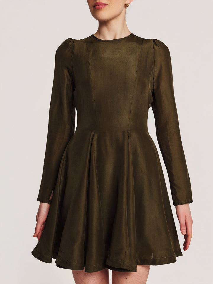 Organza Fitted Dress Forest
