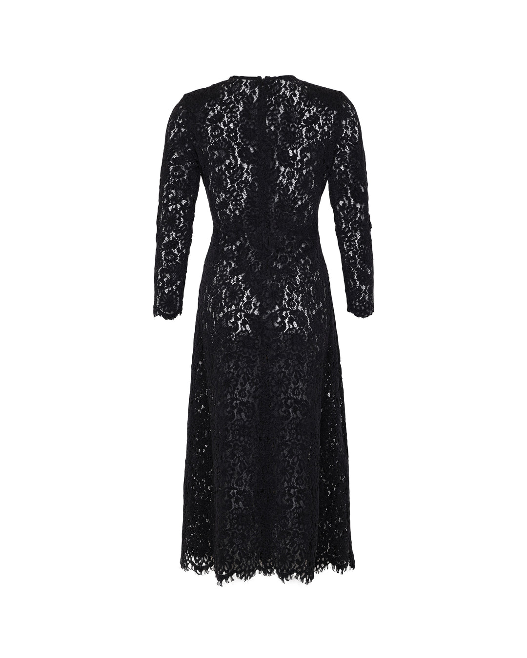 Lace Velvet Gown Black
