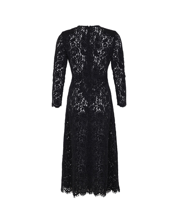 Lace Velvet Gown Black