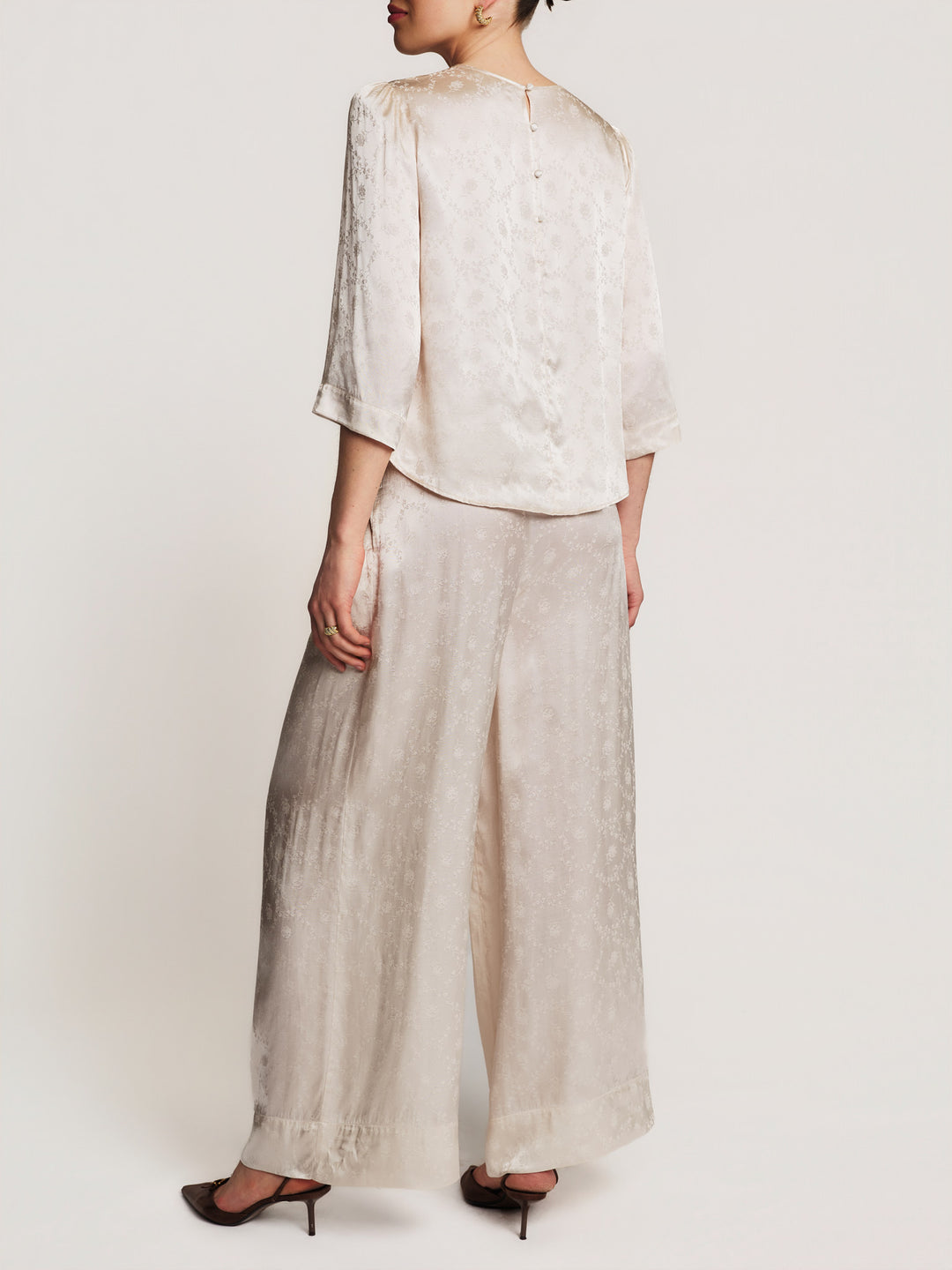 Jacquard Top Vintage White