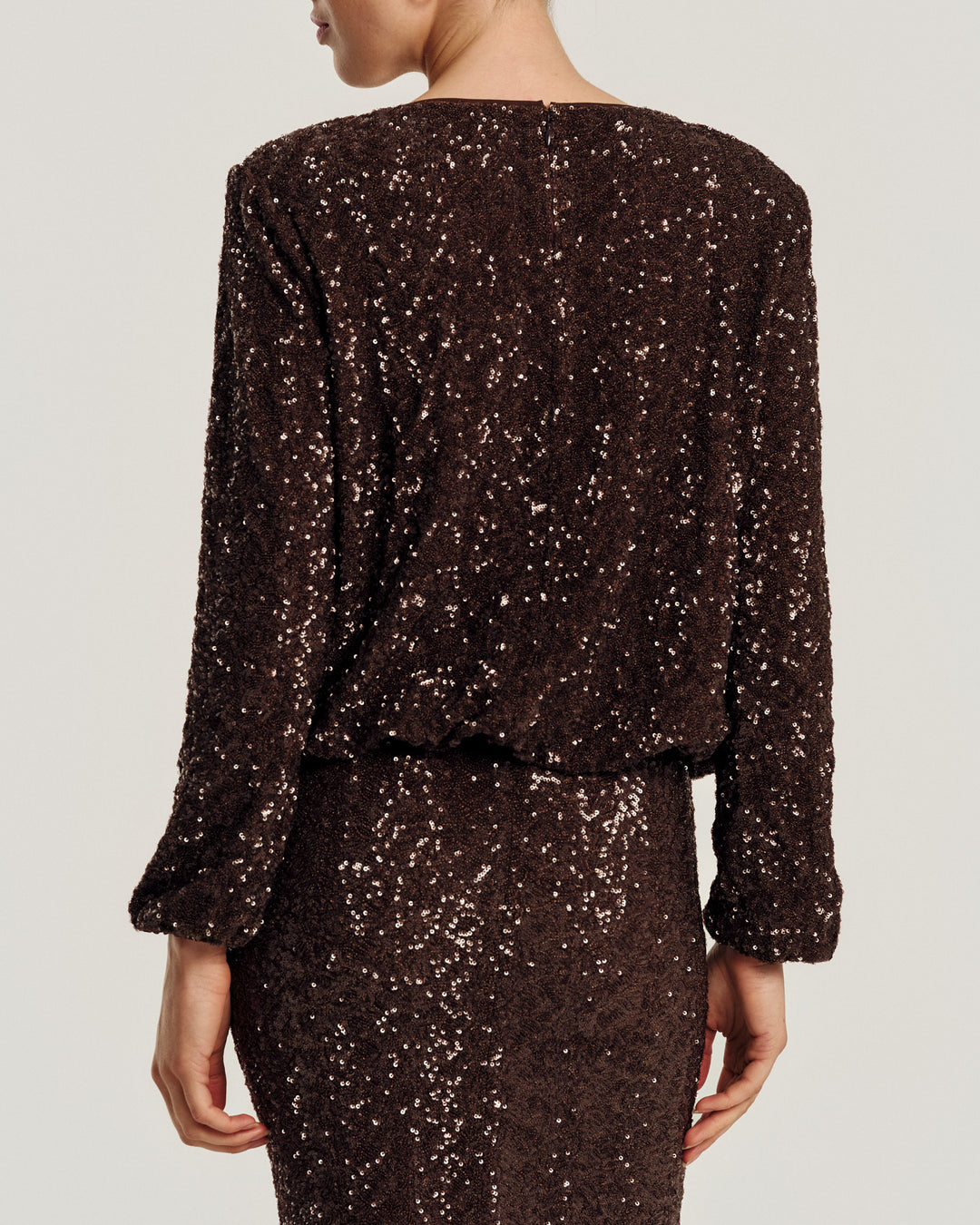 Beaded Blouse Chocolate